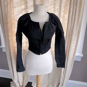 Gucci cropped jacked black, size 40